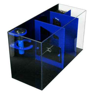 Side view of the Bashsea Bio Fuge Rimless Sump 24-10-14 in Blue