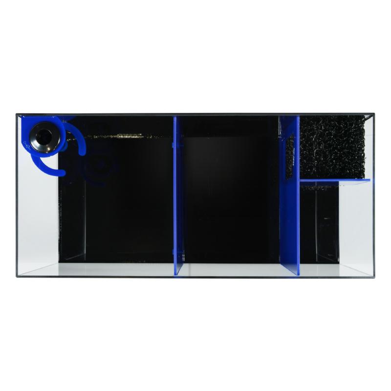 Top view of the Bashsea Bio Fuge Rimless Sump 30-14-16 in blue