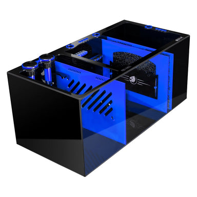 Front View of the Bashsea Pro Series 36 Aquarium Sump in Blue