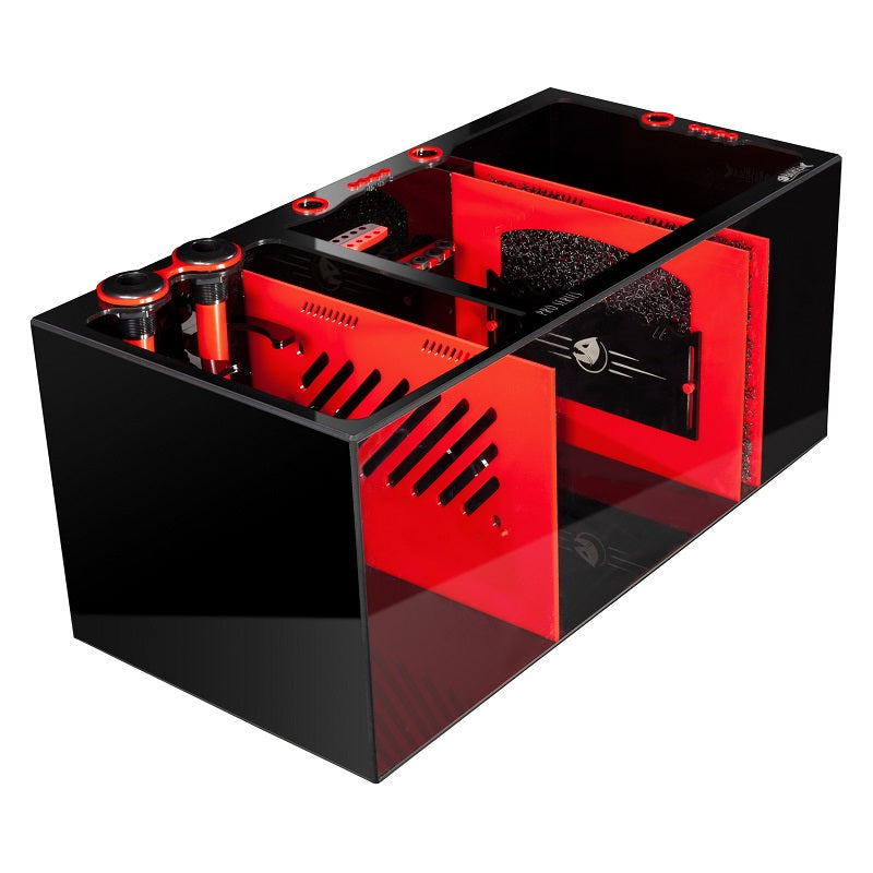 Front View of the Bashsea Pro Series 36 Aquarium Sump in Red