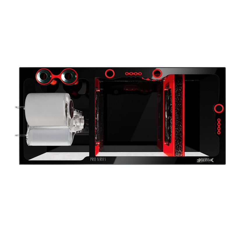 Top View of the Bashsea Pro Series 36 Aquarium Sump in Red