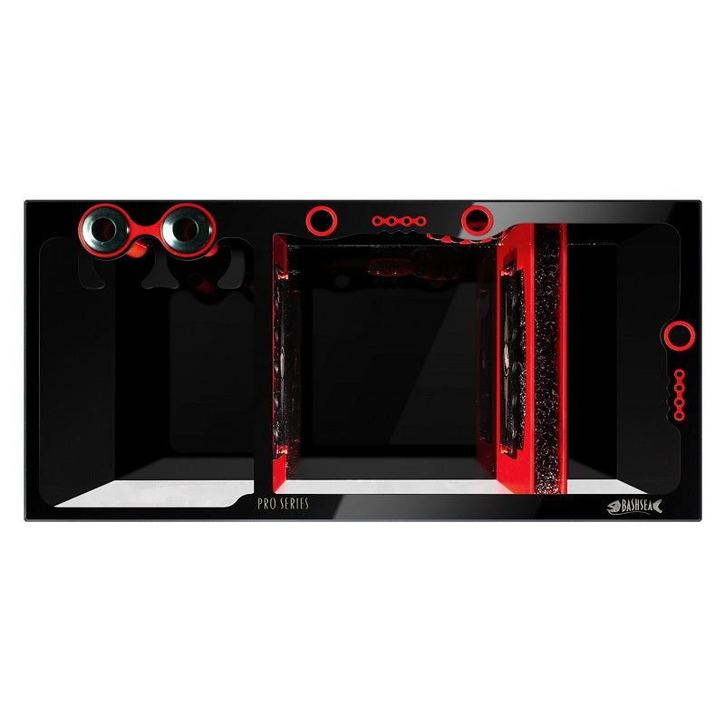 Top View of the Bashsea Pro Series 36 Aquarium Sump in Red
