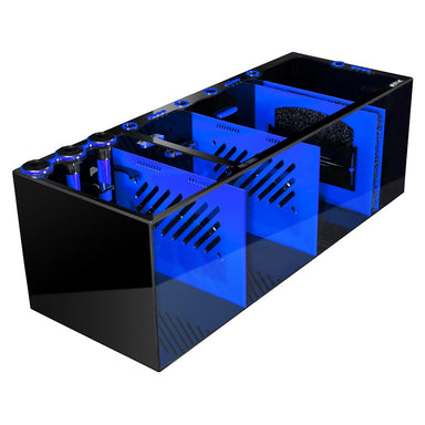 Front View of the Bashsea Pro Series 48 Aquarium Sump in Blue