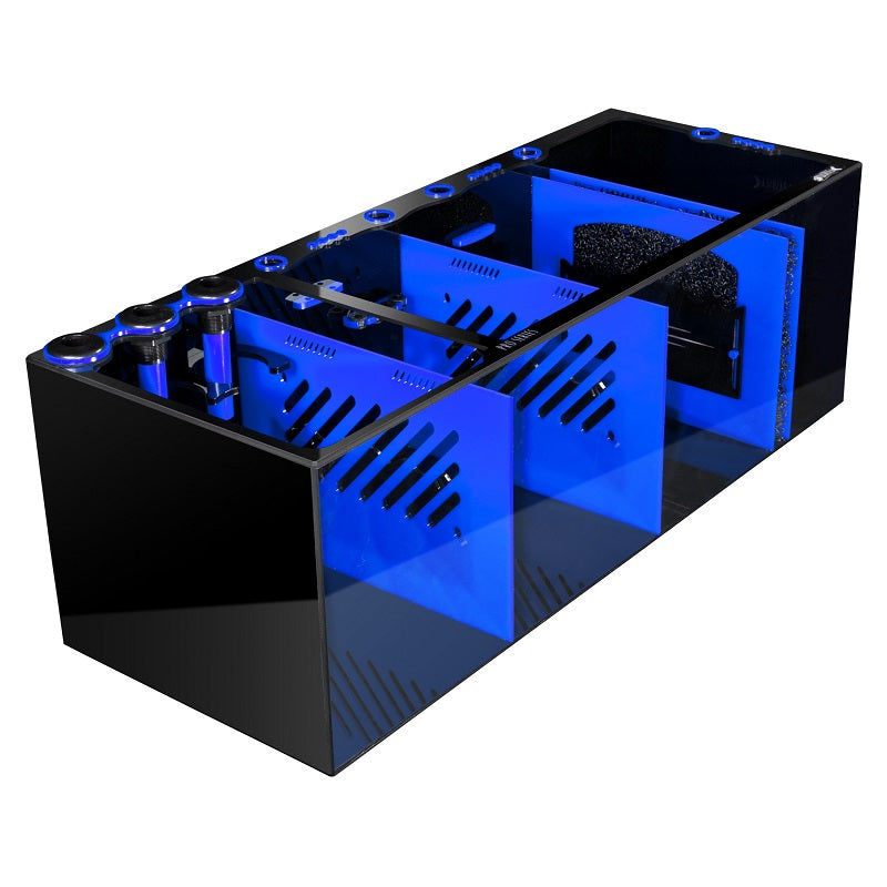 Front View of the Bashsea Pro Series 48 Aquarium Sump in Blue
