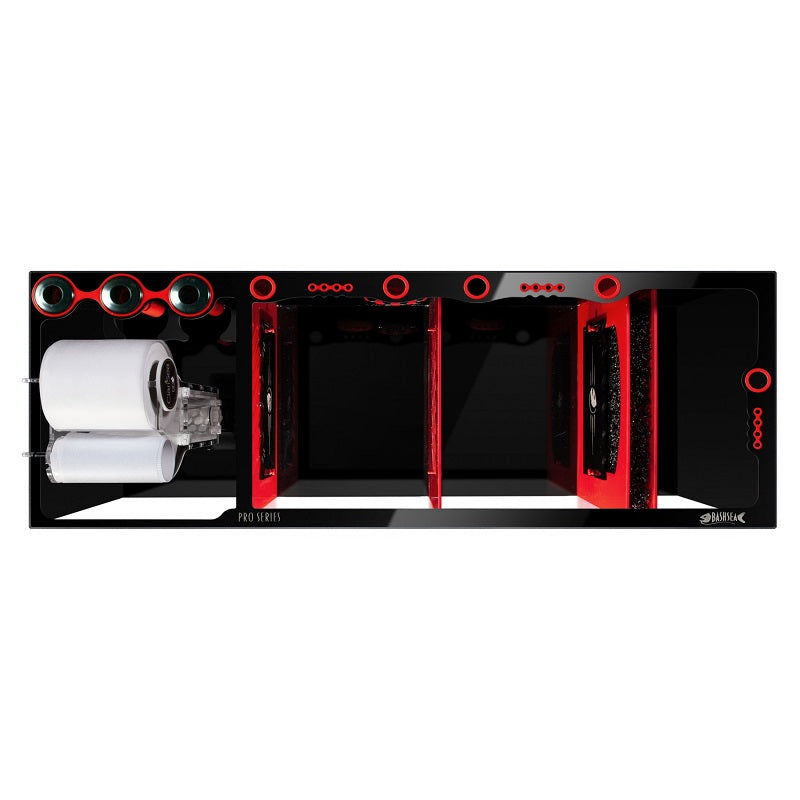 Top View of the Bashsea Pro Series 48 Aquarium Sump in Red