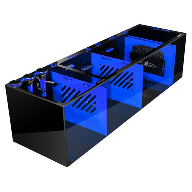 Front View of the Bashsea Pro Series 60 Aquarium Sump in Blue