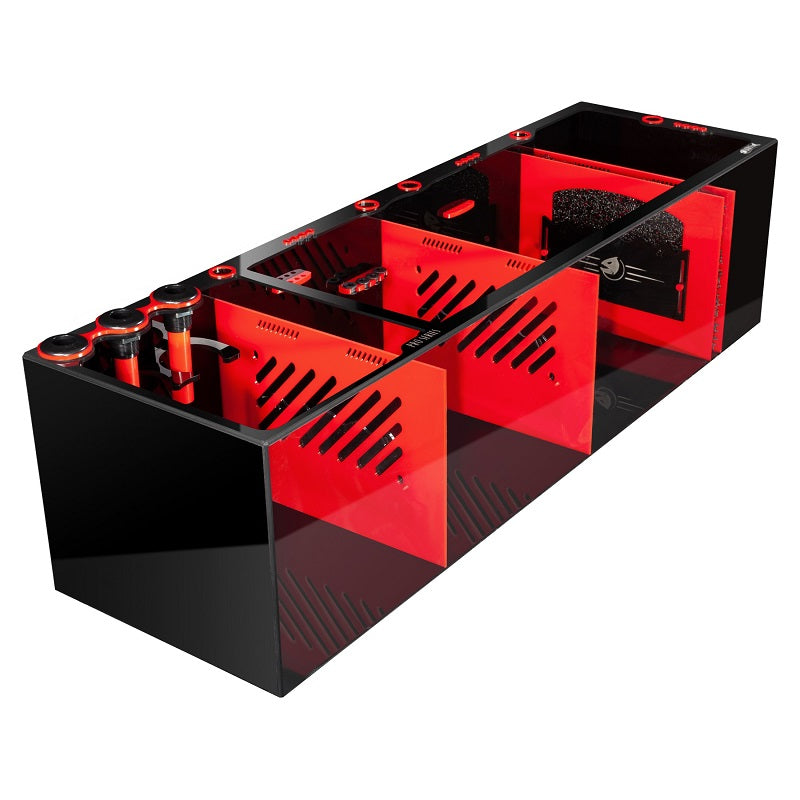 Front View of the Bashsea Pro Series 60 Aquarium Sump in Red
