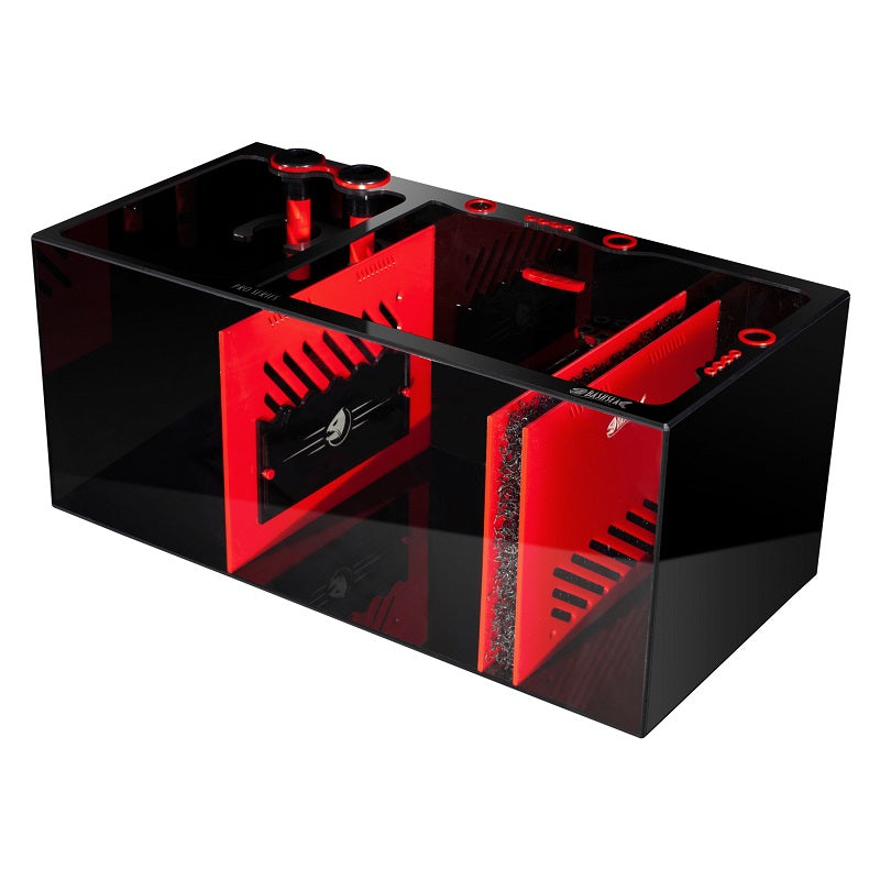 Front View of the Bashsea Pro Series 36 Aquarium Sump in Red