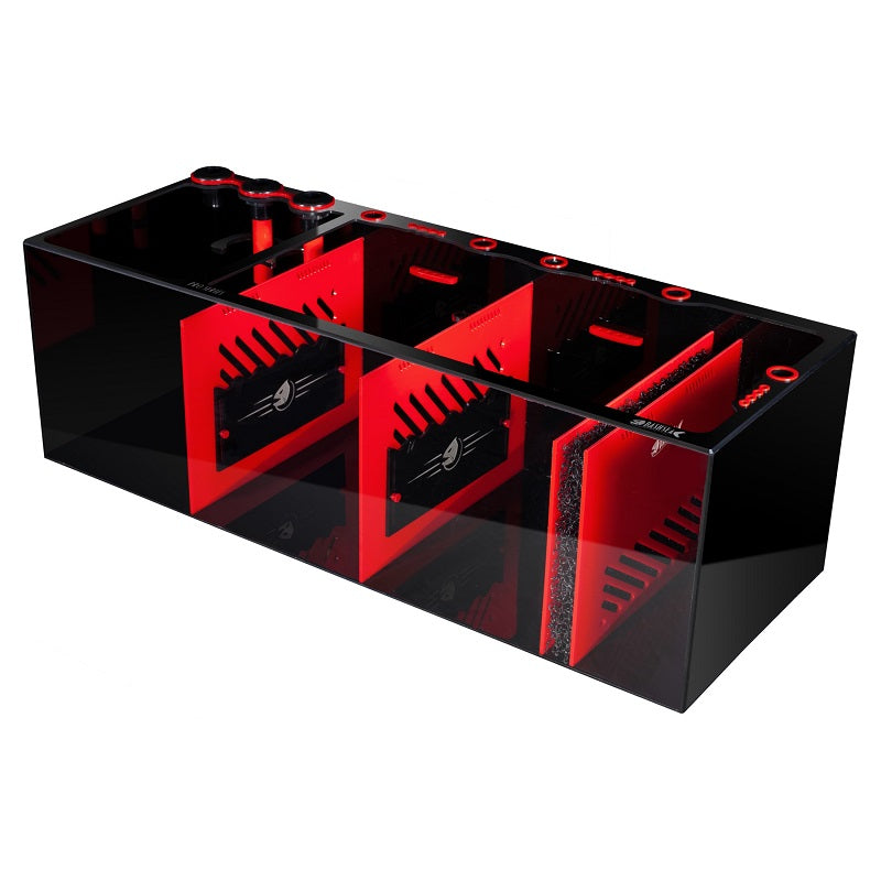 Front View of the Bashsea Pro Series 48 Aquarium Sump in Red