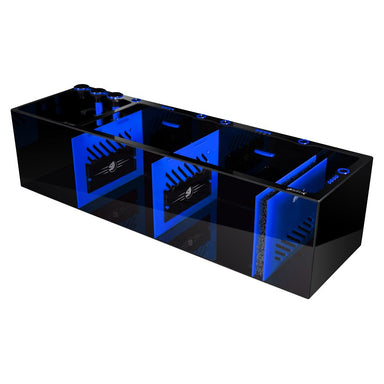 Front View of the Bashsea Pro Series 60 Aquarium Sump in Blue