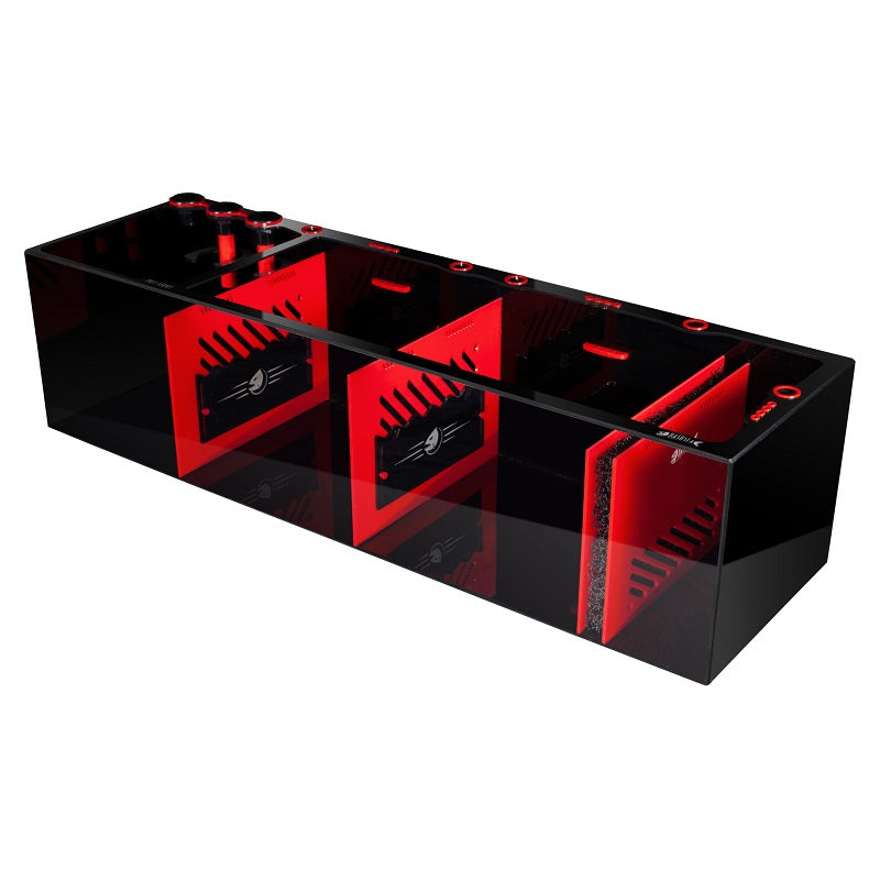 Front View of the Bashsea Pro Series 60 Aquarium Sump in Red