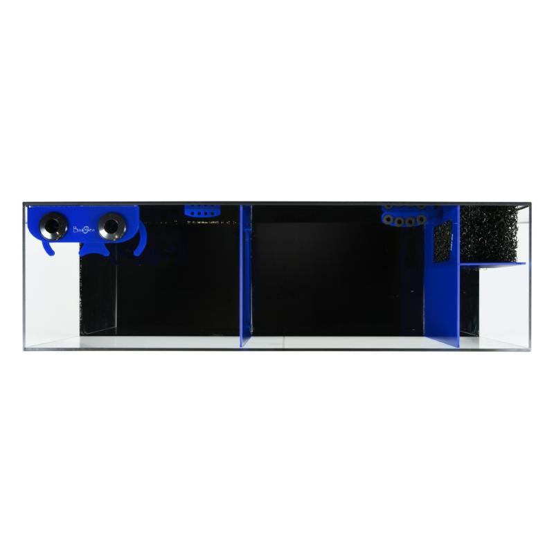 Top view of the Bashsea Bio Fuge Rimless Sump 48-14-16 in blue