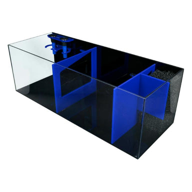 Front view of the Bashsea Bio Fuge Rimless Sump 48-18-16 in blue