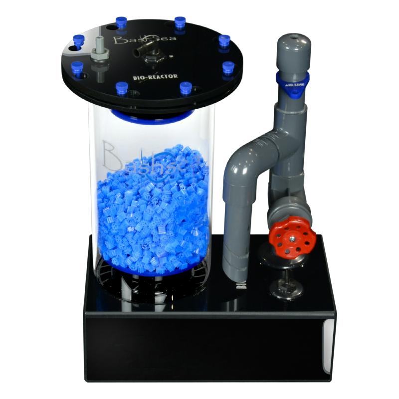 Side view of the Bashsea Bio Reactor 6-18 biological filter in blue