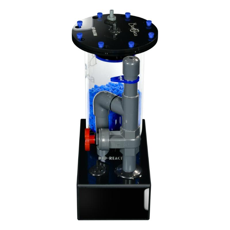 Side view of the Bashsea Bio Reactor 6-18 biological filter in blue