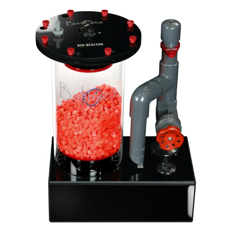 Side view of the Bashsea Bio Reactor 6-18 biological filter in red