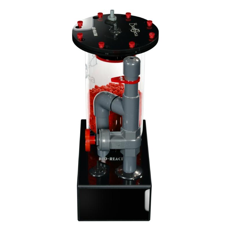 Side view of the Bashsea Bio Reactor 6-18 biological filter in red