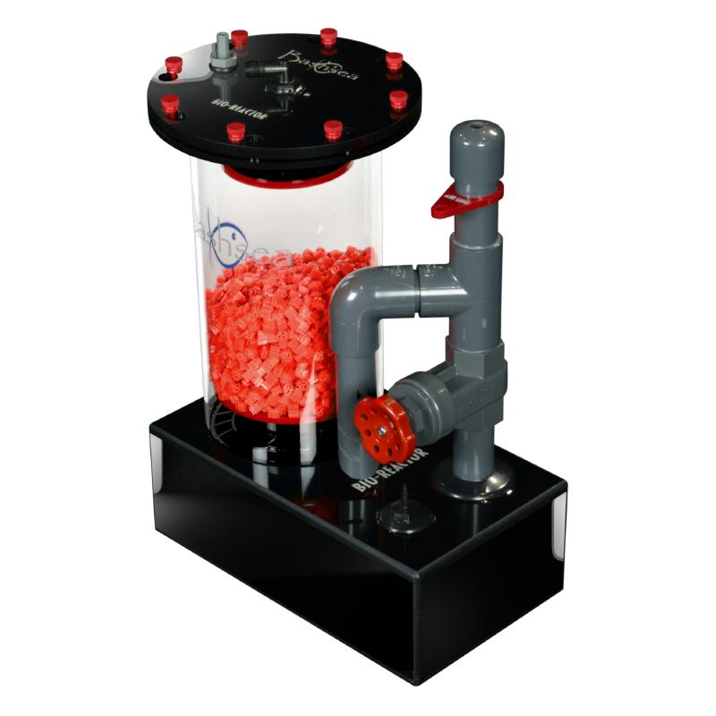 Side view of the Bashsea Bio Reactor 6-18 biological filter in red