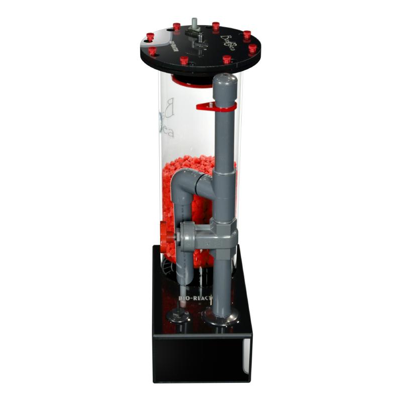 Side view of the Bashsea Bio Reactor 6-24 biological filter in red