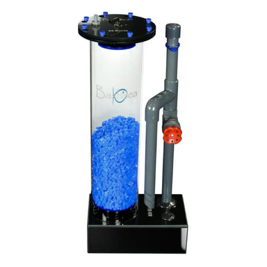 Side view of the Bashsea Bio Reactor 6-30 biological filter in blue