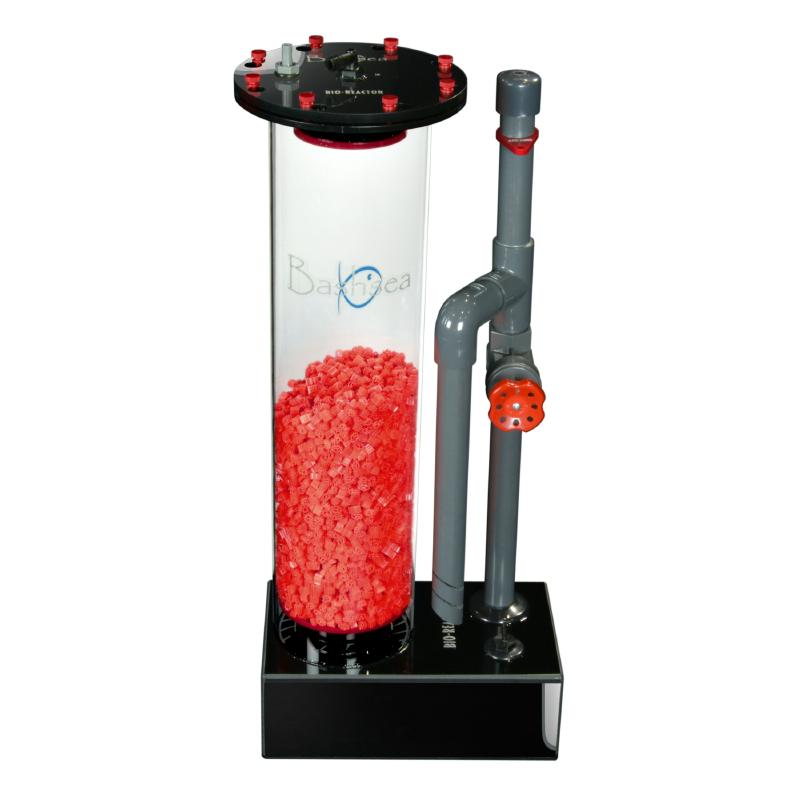 Side view of the Bashsea Bio Reactor 6-30 biological filter in red