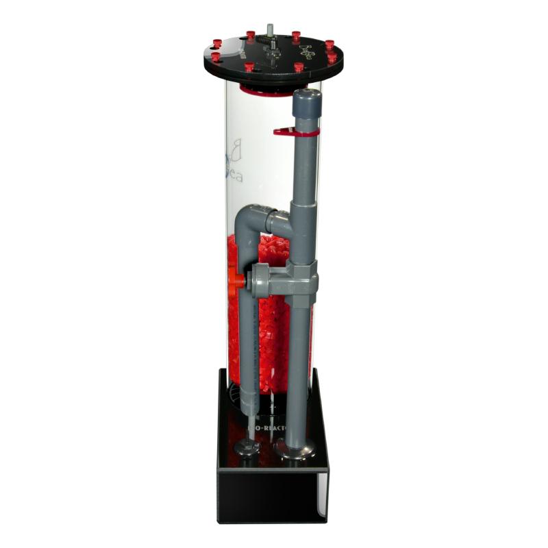 Side view of the Bashsea Bio Reactor 6-30 biological filter in red