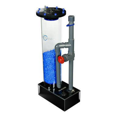 Side view of the Bashsea Bio Reactor 6-30 biological filter in blue