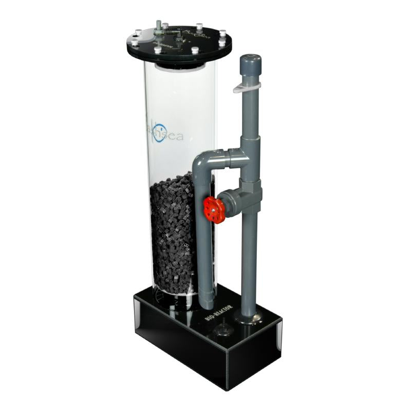 Side view of the Bashsea Bio Reactor 6-30 biological filter in white and black