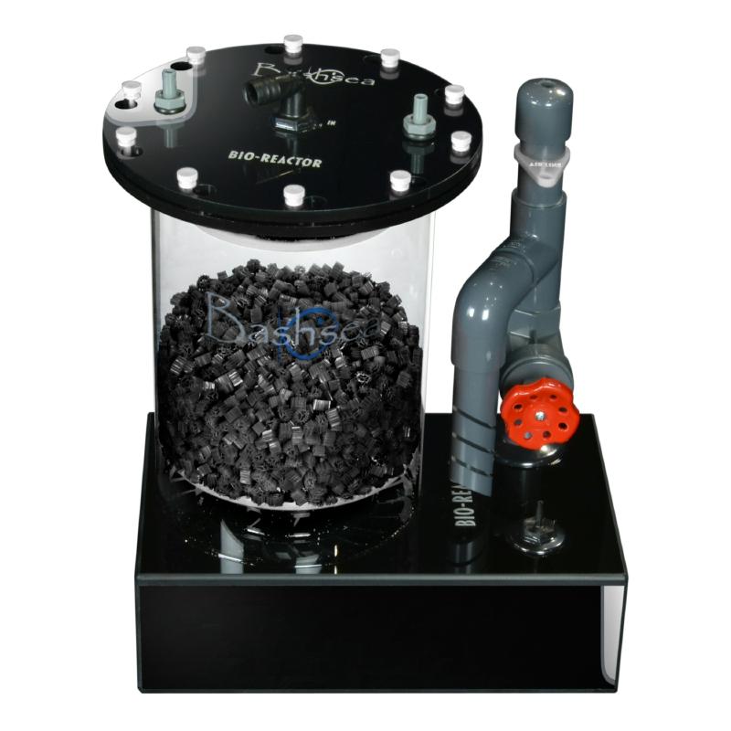 Side view of the Bashsea Bio Reactor 8-18 biological filter in white and black
