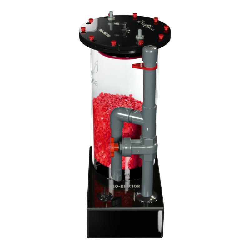 Side view of the Bashsea Bio Reactor 8-24 biological filter in red
