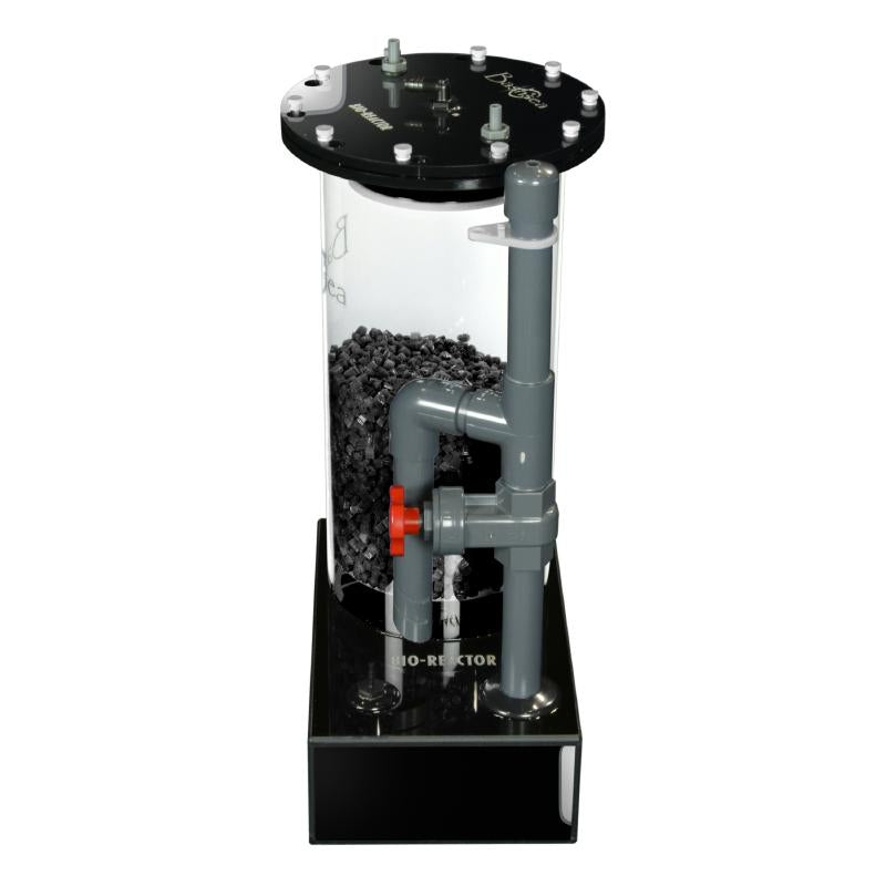 Side view of the Bashsea Bio Reactor 8-24 biological filter in white and black