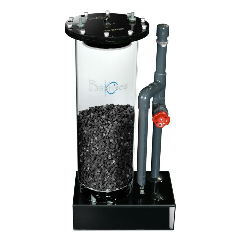 Side view of the Bashsea Bio Reactor 8-30 biological filter in white and black