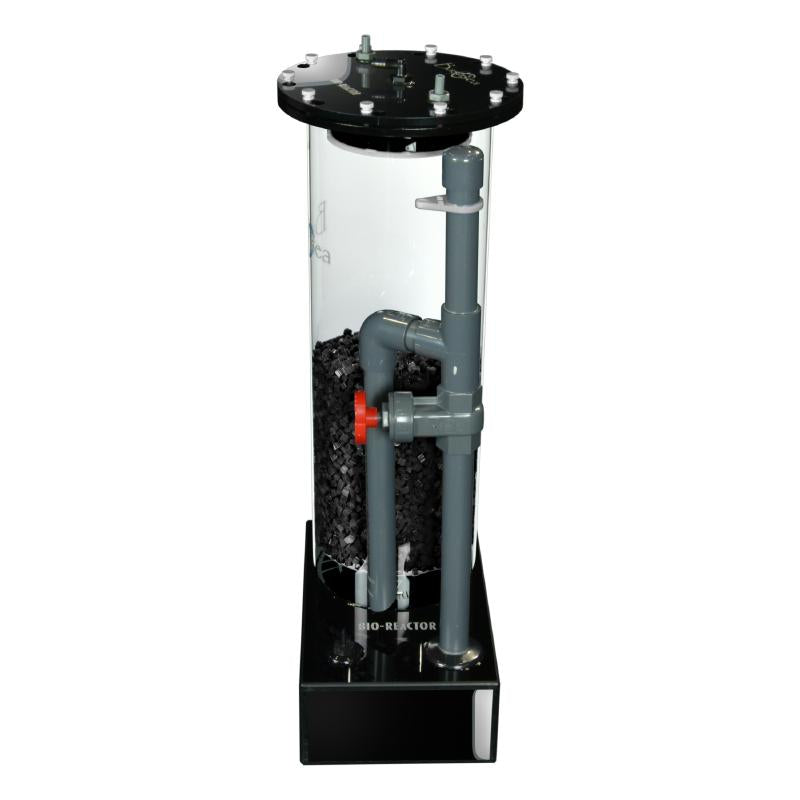 Side view of the Bashsea Bio Reactor 8-30 biological filter in white and black