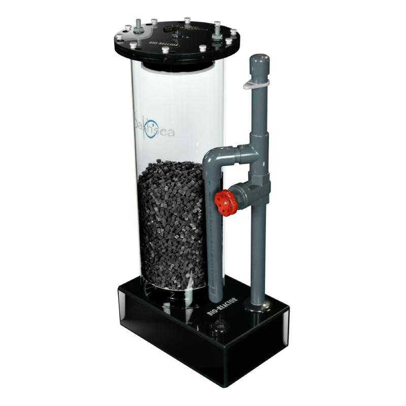 Side view of the Bashsea Bio Reactor 8-30 biological filter in white and black
