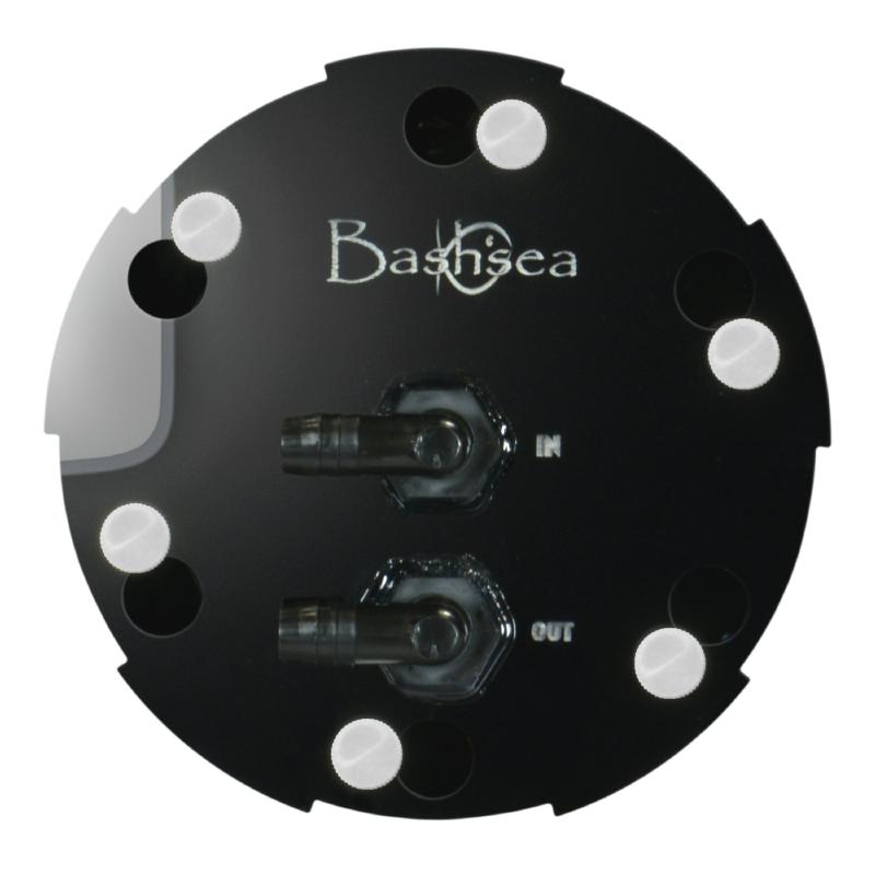 Top view of the Bashsea Media Chamber 4-12 aquarium reactor in white