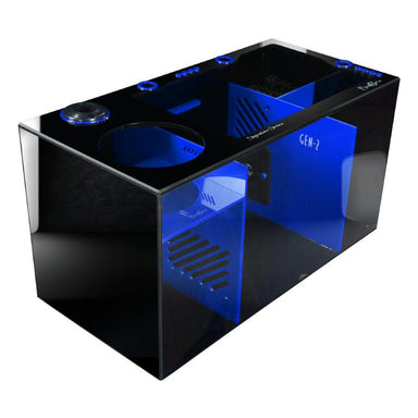Front View of the Bashsea Signature Series SS-30 Aquarium Sump in Blue