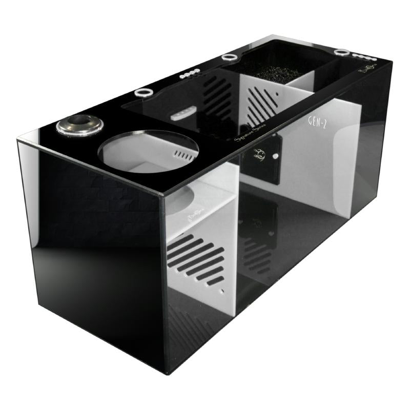 Front View of the Bashsea Signature Series SS-36 Aquarium Sump in White