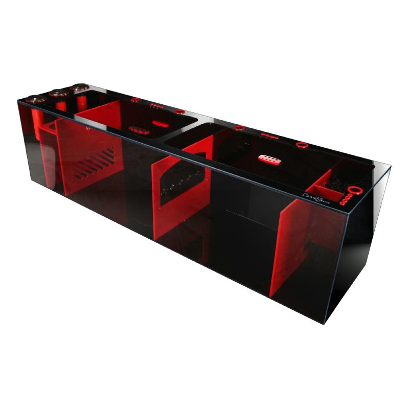 Front View of the Bashsea Signature Series SS-60 Aquarium Sump in Red
