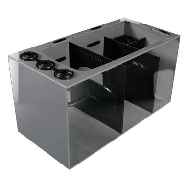 Front View of the Bashsea Smart Series SMS-3015 Aquarium Sump in Black