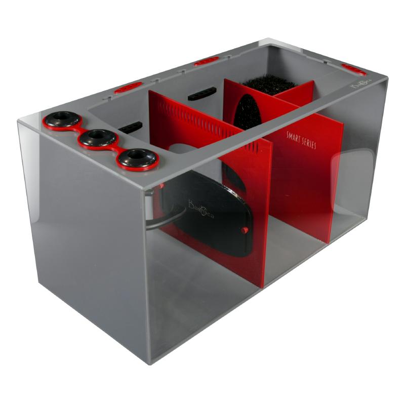 Front View of the Bashsea Smart Series SMS-3015 Aquarium Sump in Red