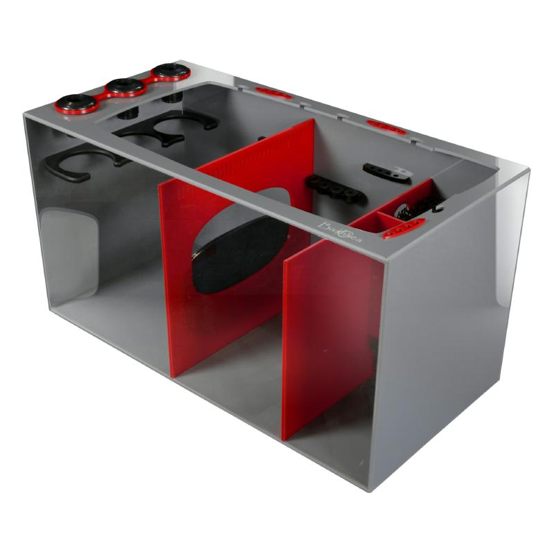 Front View of the Bashsea Smart Series SMS-3015 Aquarium Sump in Red