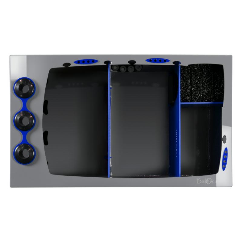 Top View of the Bashsea Smart Series SMS-3018 Aquarium Sump in Blue