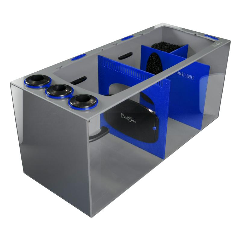 Front View of the Bashsea Smart Series SMS-3615 Aquarium Sump in Blue