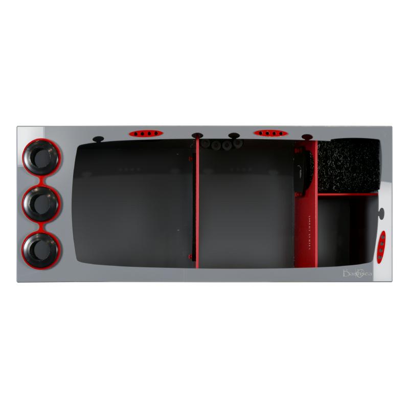 Top View of the Bashsea Smart Series SMS-3615 Aquarium Sump in Red