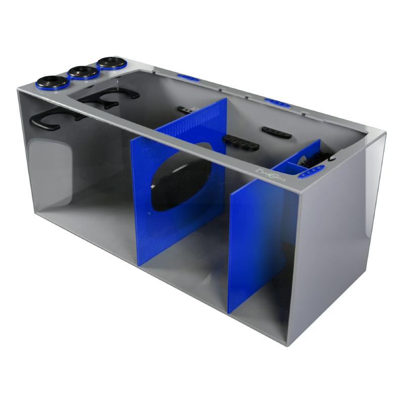 Front View of the Bashsea Smart Series SMS-3615 Aquarium Sump in Blue