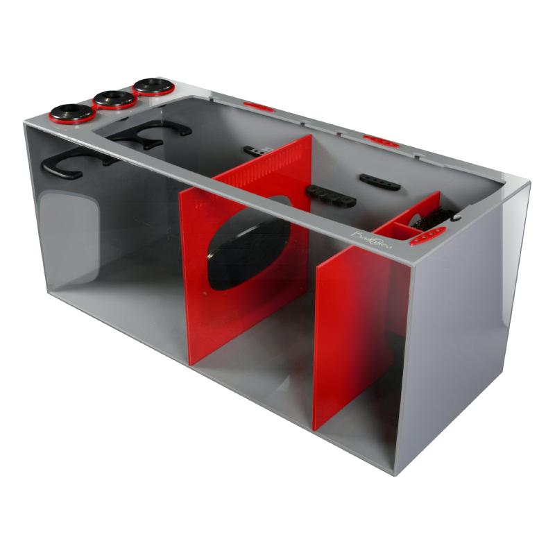 Front View of the Bashsea Smart Series SMS-3615 Aquarium Sump in Red