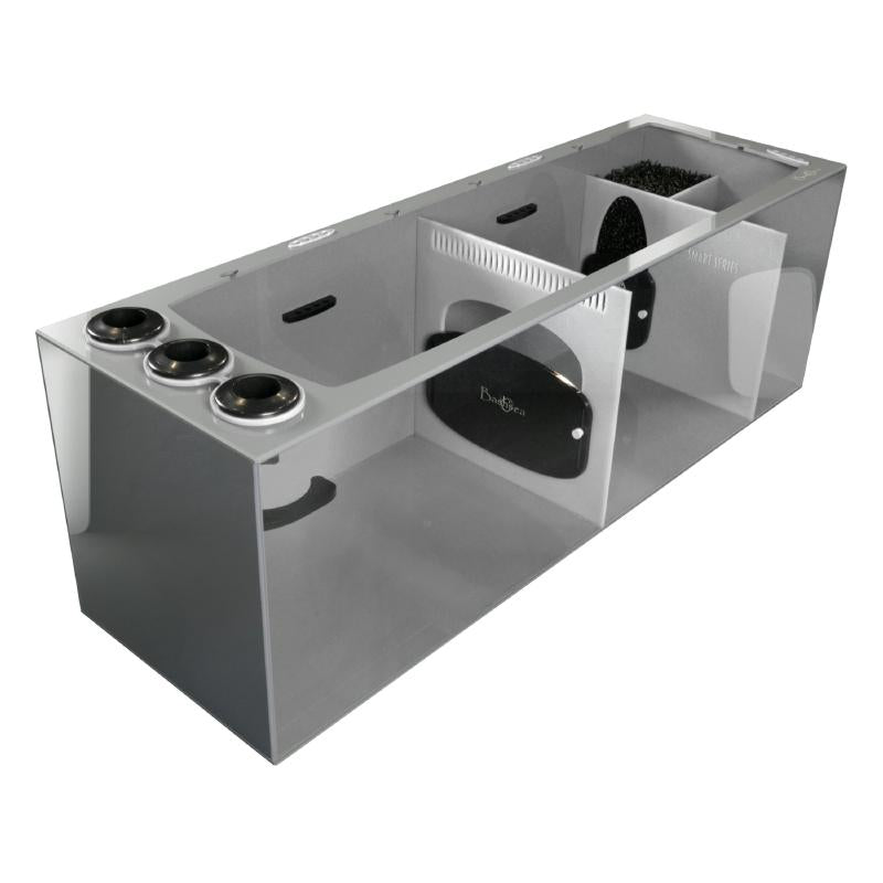 Front View of the Bashsea Smart Series SMS-4815 Aquarium Sump in White