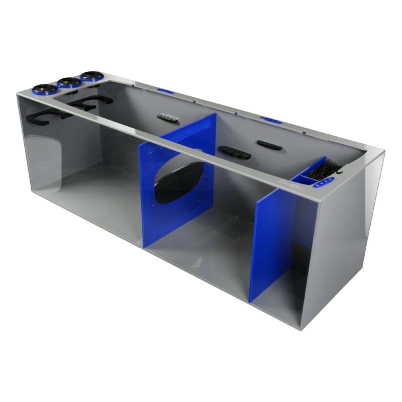 Front View of the Bashsea Smart Series SMS-4815 Aquarium Sump in Blue