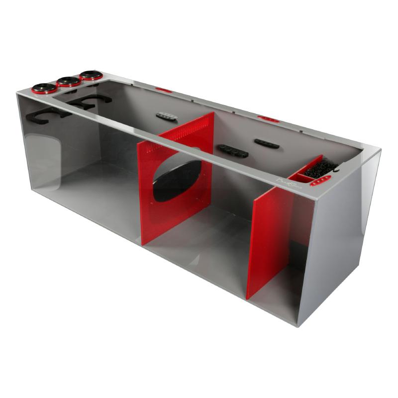 Front View of the Bashsea Smart Series SMS-4815 Aquarium Sump in Red