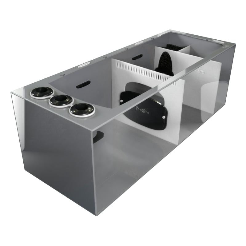 Front View of the Bashsea Smart Series SMS-4818 Aquarium Sump in White